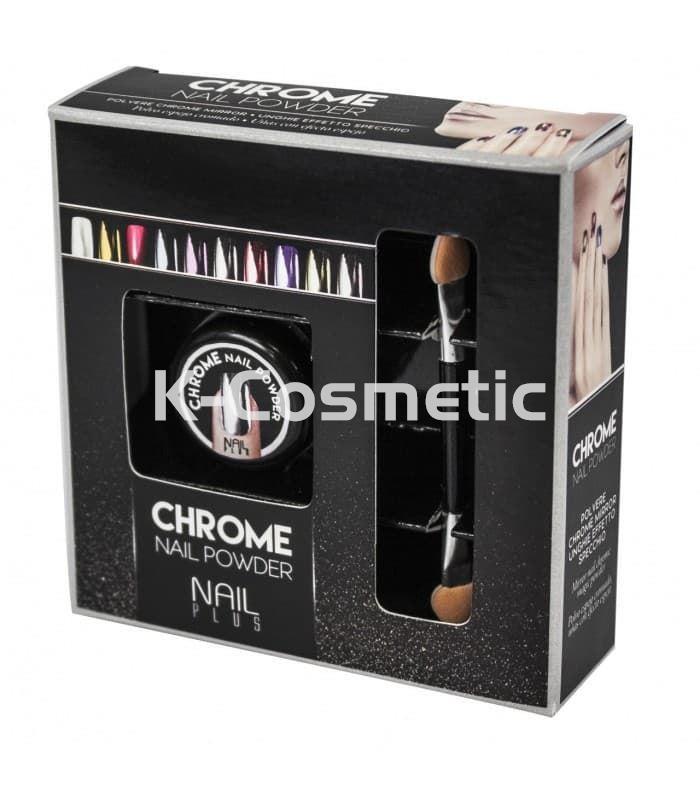 CHROME NAIL POWDER DARK SILVER - Imagen 2