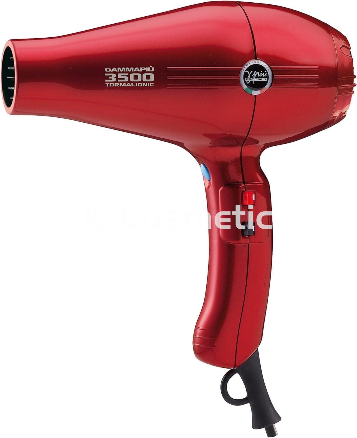 SECADOR GAMMA+ TURMALIONIC 3500 ROJO + DIFUSOR COMPACT NEGRO - Imagen 1