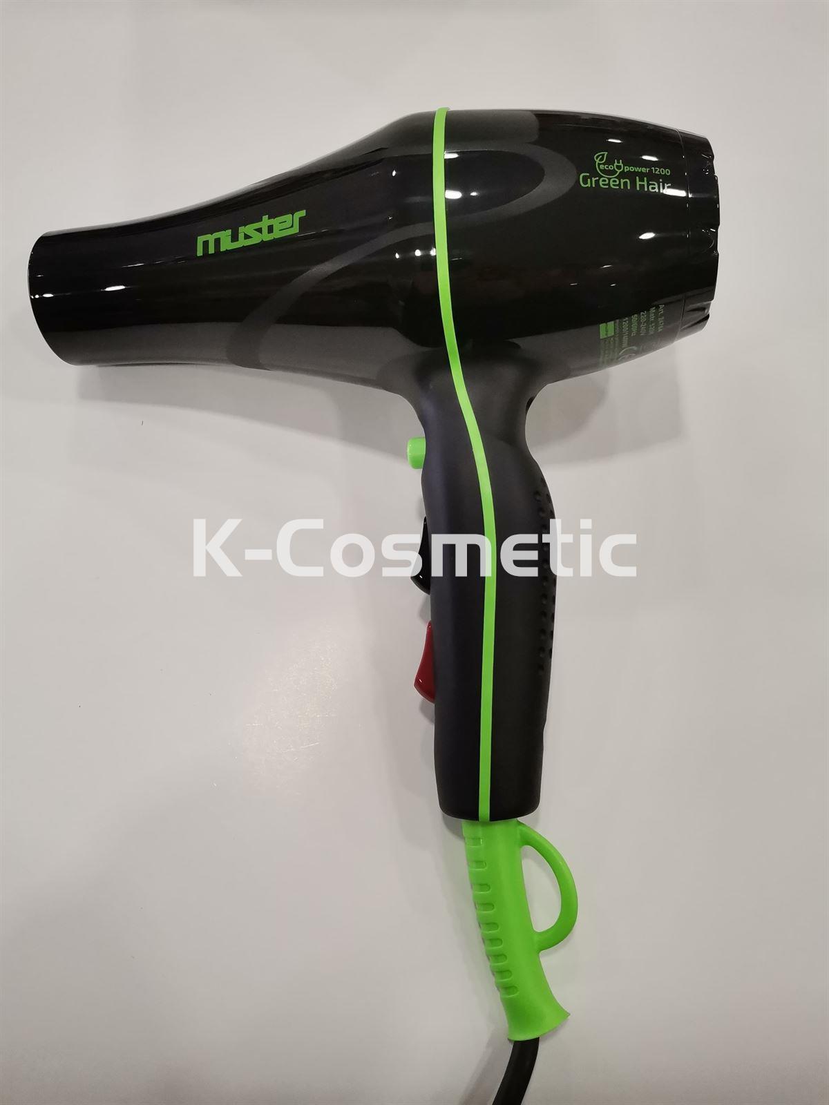 SECADOR GREEN HAIR ECO POWER MUSTER NEGRO - Imagen 2